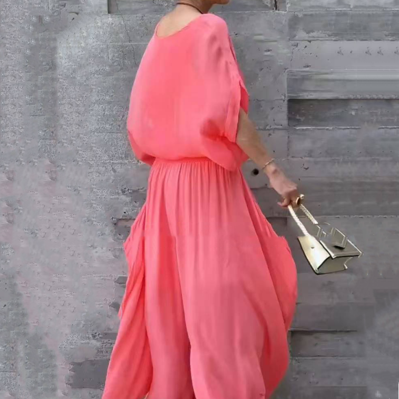 Luxe Chiffon Set | Loose Top & Slit Wide-Leg Pants 4