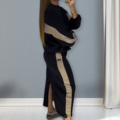 Luxe Color Block Women's Set | Comfortable Loungewear, Two Piece Set 1
