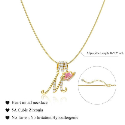 Luxe Initial Pendant Necklace | 3-Layer Gold Design with Adjustable Length 2