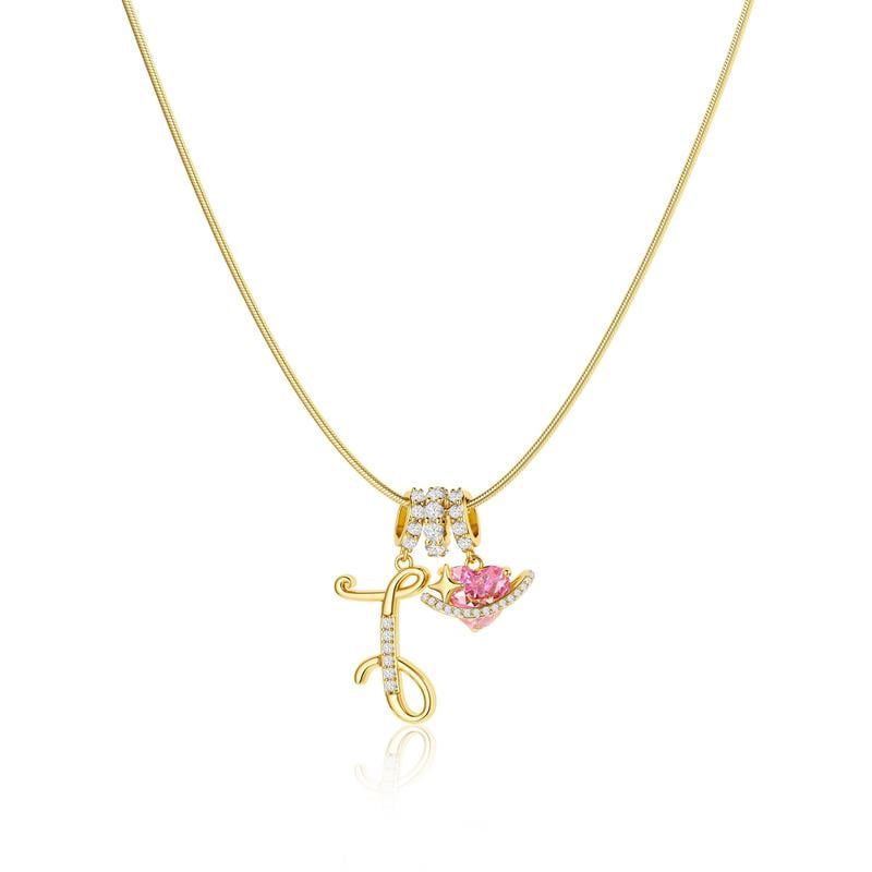 Luxe Initial Pendant Necklace | 3-Layer Gold Design with Adjustable Length 31