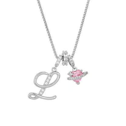 Luxe Initial Pendant Necklace | 3-Layer Gold Design with Adjustable Length 37