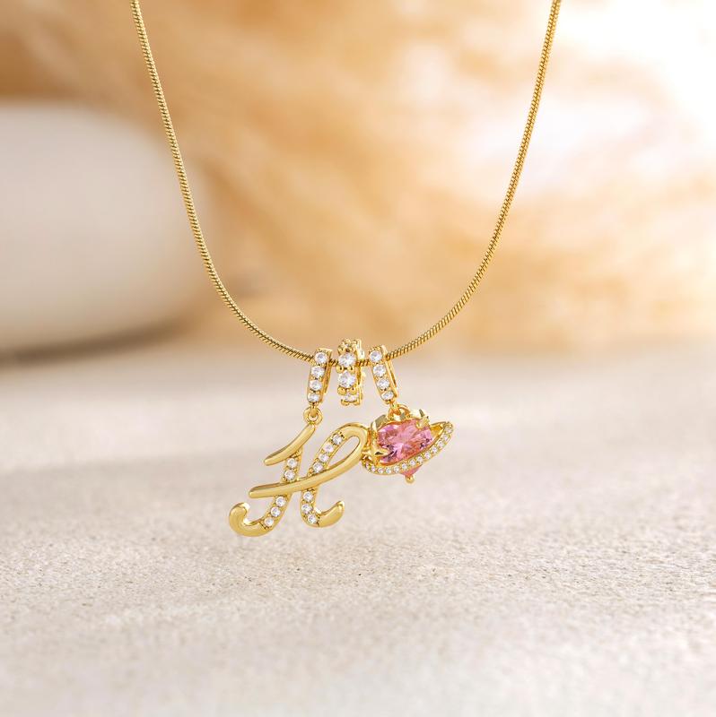 Luxe Initial Pendant Necklace | 3-Layer Gold Design with Adjustable Length 4