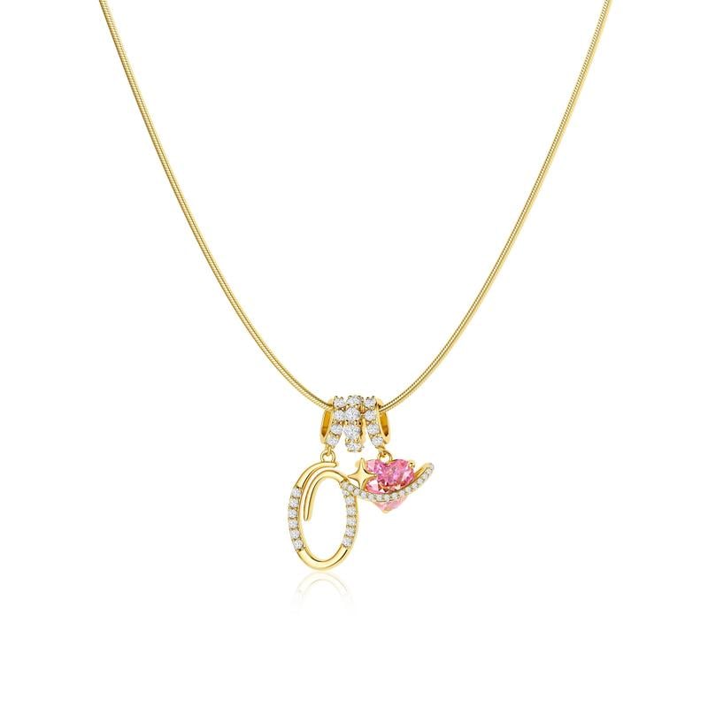 Luxe Initial Pendant Necklace | 3-Layer Gold Design with Adjustable Length 45