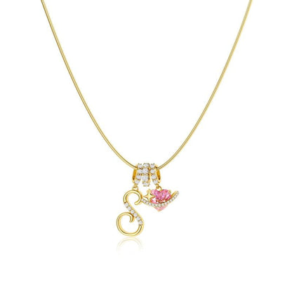 Luxe Initial Pendant Necklace | 3-Layer Gold Design with Adjustable Length 48