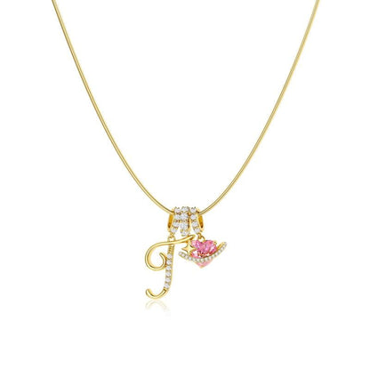 Luxe Initial Pendant Necklace | 3-Layer Gold Design with Adjustable Length 54