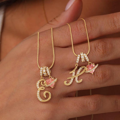 Luxe Initial Pendant Necklace | 3-Layer Gold Design with Adjustable Length 7