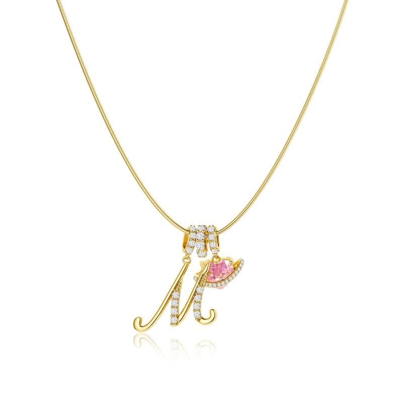 Luxe Initial Pendant Necklace | 3-Layer Gold Design with Adjustable Length 8