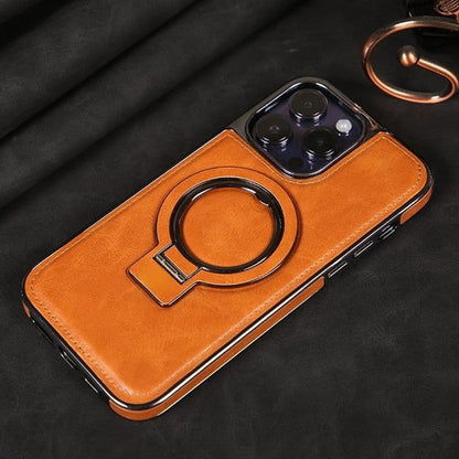 Luxe Invisible Stand Case | Premium Leather for iPhone 14 Pro & 14 0