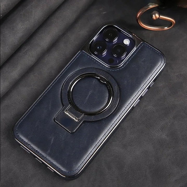 Luxe Invisible Stand Case | Premium Leather for iPhone 14 Pro & 14 10