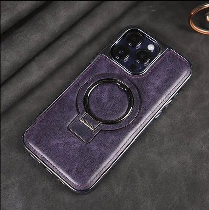 Luxe Invisible Stand Case | Premium Leather for iPhone 14 Pro & 14 11