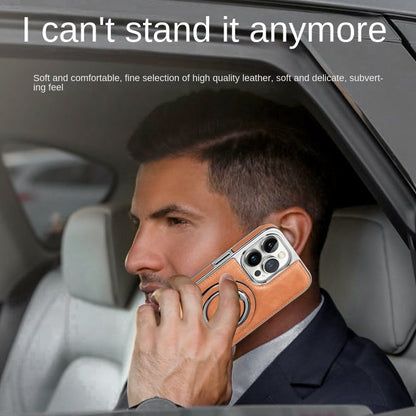 Luxe Invisible Stand Case | Premium Leather for iPhone 14 Pro & 14 6