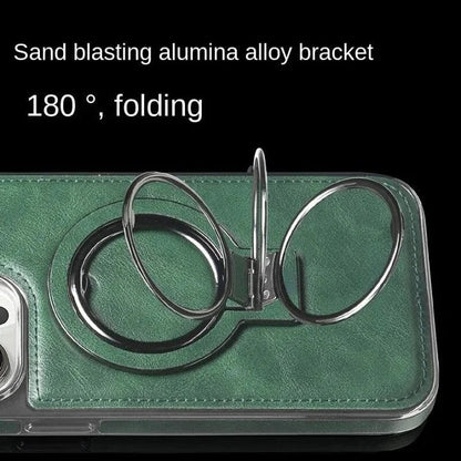 Luxe Invisible Stand Case | Premium Leather for iPhone 14 Pro & 14 8