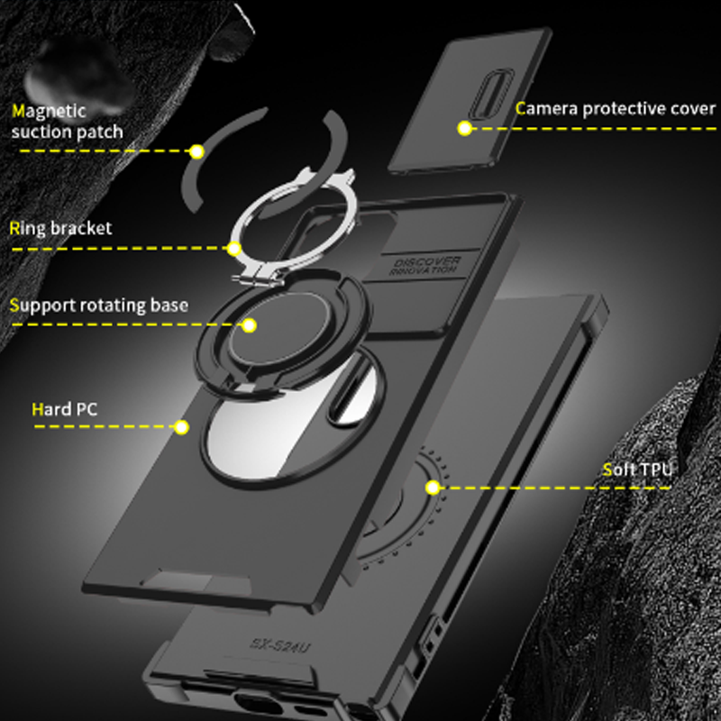 Magma Magnetic Stand Case | 360° Ring Grip, Slide Camera Cover 4