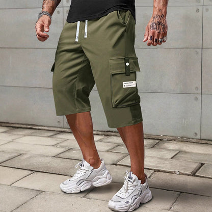 Maverick Men's Cargo Pants | Adjustable Drawstring, Breathable Polyester, Black 1