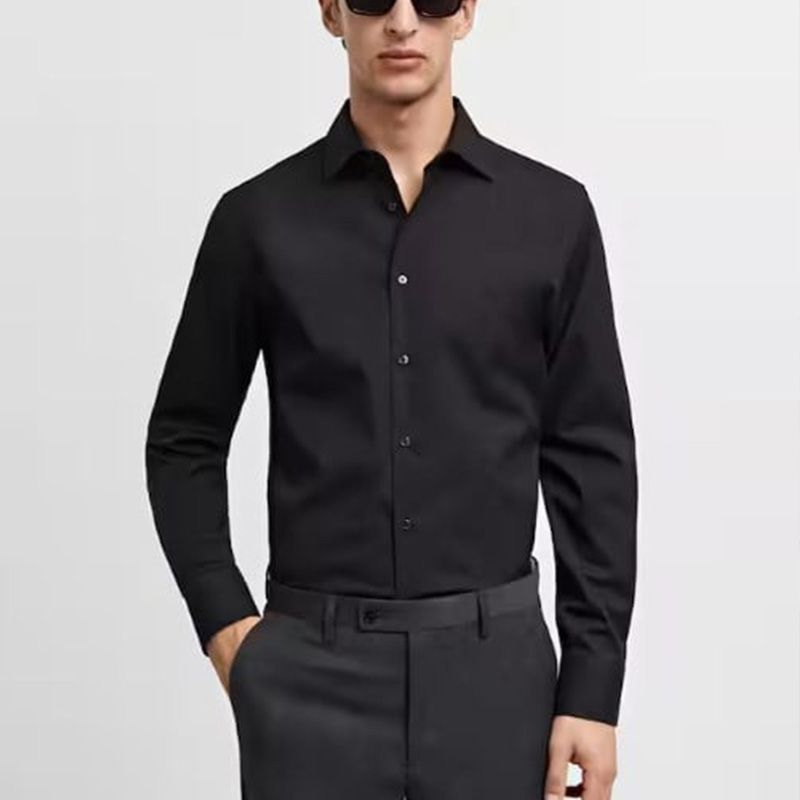 Maverick Men's Dress Shirt | High-Stretch, Wrinkle-Resistant, White 8