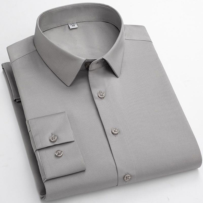 Maverick Men's Dress Shirt | High-Stretch, Wrinkle-Resistant, White 9