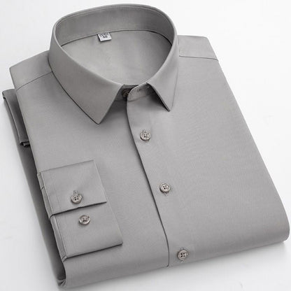 Maverick Men's Dress Shirt | High-Stretch, Wrinkle-Resistant, White 9