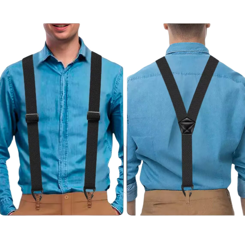 Maverick Suspenders for Men | Adjustable Black X-Back Design 0