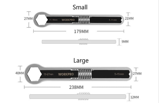 Mighty Adjustable Wrench Set | Durable Carbon Steel, Multi-Fastener Compatibility 0
