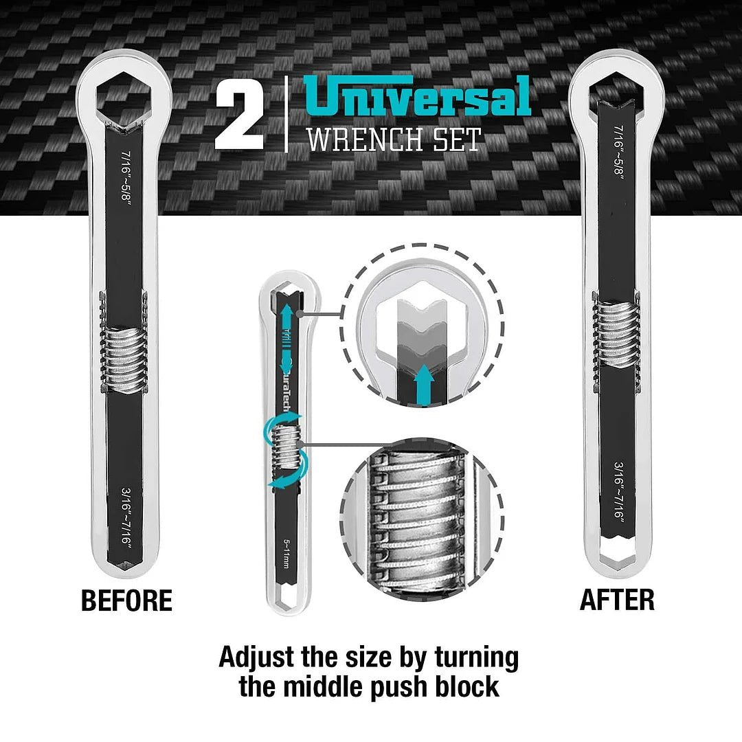 Mighty Adjustable Wrench Set | Durable Carbon Steel, Multi-Fastener Compatibility 4