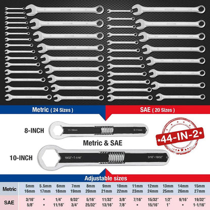 Mighty Adjustable Wrench Set | Durable Carbon Steel, Multi-Fastener Compatibility 5
