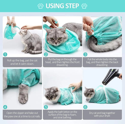 Milo Cat Grooming Bag | Multi-Functional Bathing & Restraint Solution 1