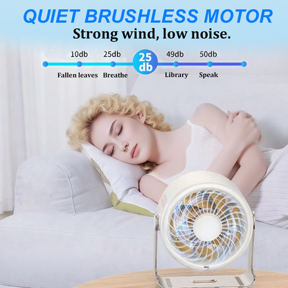 Milo Mini Desk Fan | 100 Speed, Quiet, Rechargeable 2
