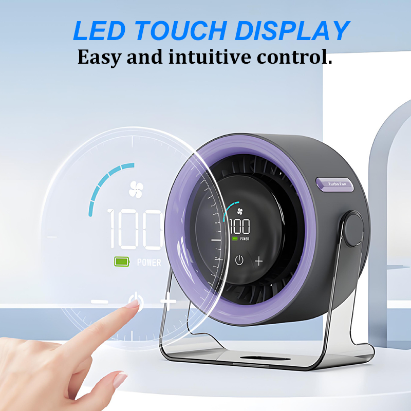 Milo Mini Desk Fan | 100 Speed, Quiet, Rechargeable 4