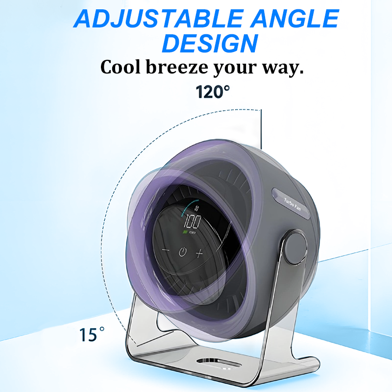 Milo Mini Desk Fan | 100 Speed, Quiet, Rechargeable 5