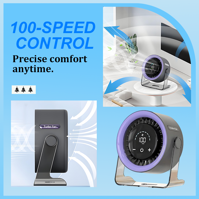 Milo Mini Desk Fan | 100 Speed, Quiet, Rechargeable 7