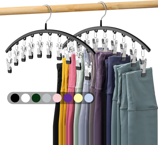 Milo Pants Hanger | 10-Clip Space Saving Organizer, Durable Carbon Steel 0