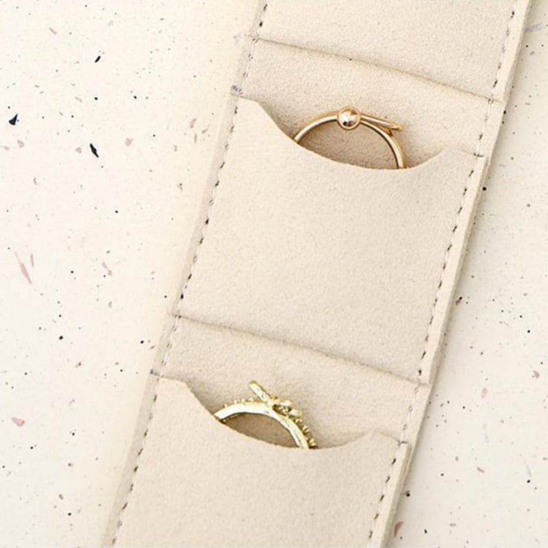 Mira Jewelry Travel Case | Compact Microfiber Organizer with Snap Closure 4