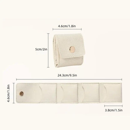 Mira Jewelry Travel Case | Compact Microfiber Organizer with Snap Closure 6