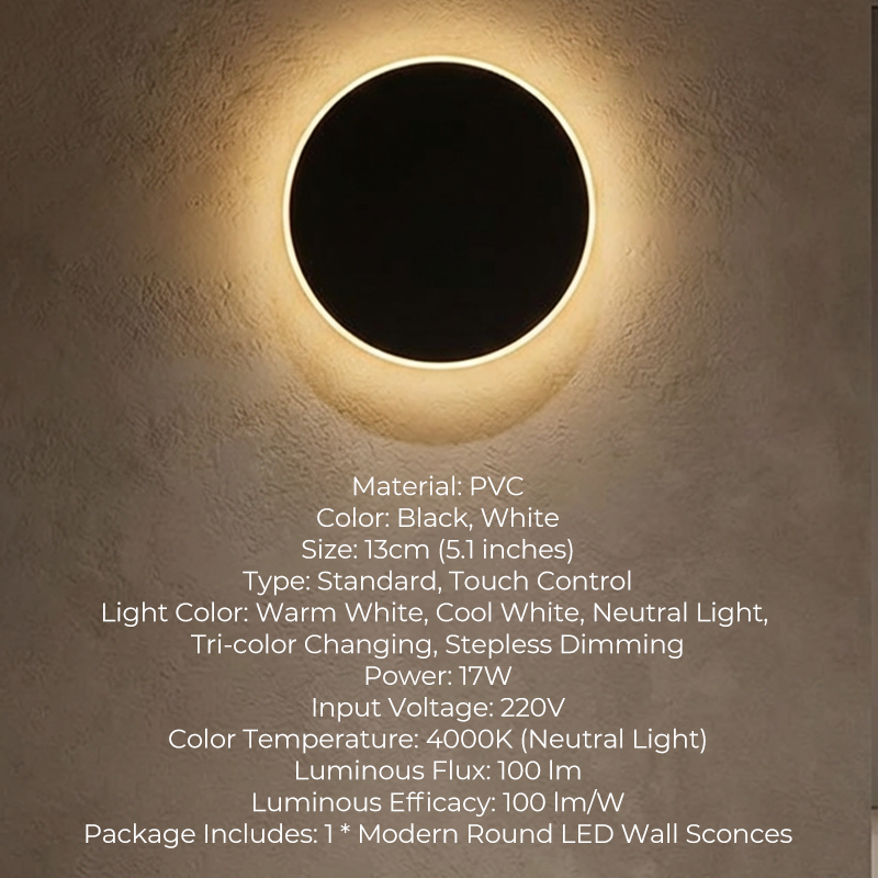 Mira LED Wall Sconce | Touch Control, Adjustable Lighting 7