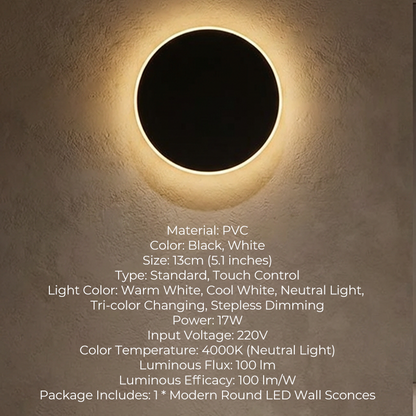 Mira LED Wall Sconce | Touch Control, Adjustable Lighting 7