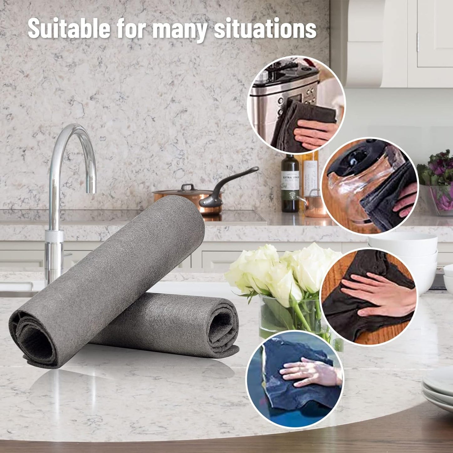 Mira Magic Cloth | Reusable Microfiber, Streak-Free Cleaning 1