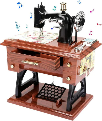 Mira Mini Sewing Machine Music Box | Retro Design, No Battery Required 0