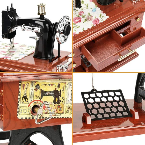 Mira Mini Sewing Machine Music Box | Retro Design, No Battery Required 3