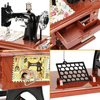 Mira Mini Sewing Machine Music Box | Retro Design, No Battery Required 3