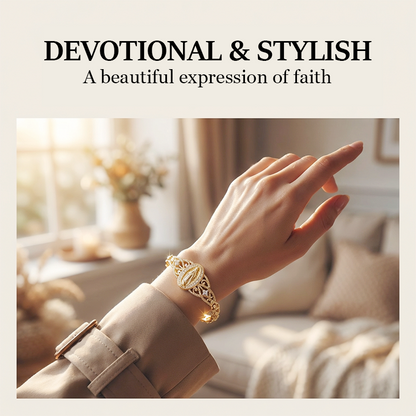 Mira Virgin Mary Bracelet | Elegant Hollow Flower Design, Hypoallergenic Copper 2