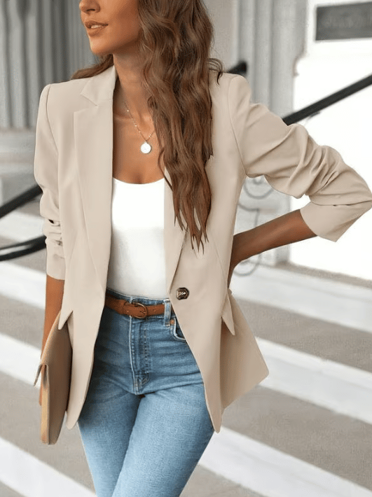 Mira Women's Blazer | Black, Minimalist, Form-Fitting Design 2