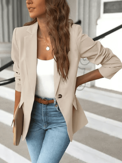 Mira Women's Blazer | Black, Minimalist, Form-Fitting Design 2