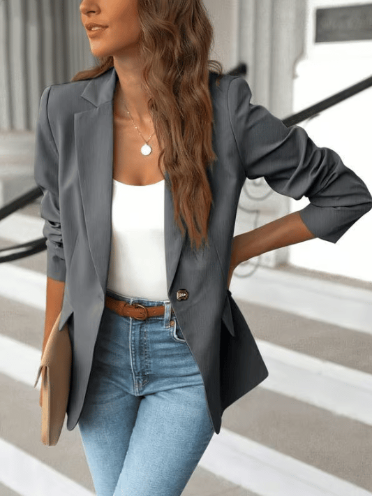 Mira Women's Blazer | Black, Minimalist, Form-Fitting Design 4