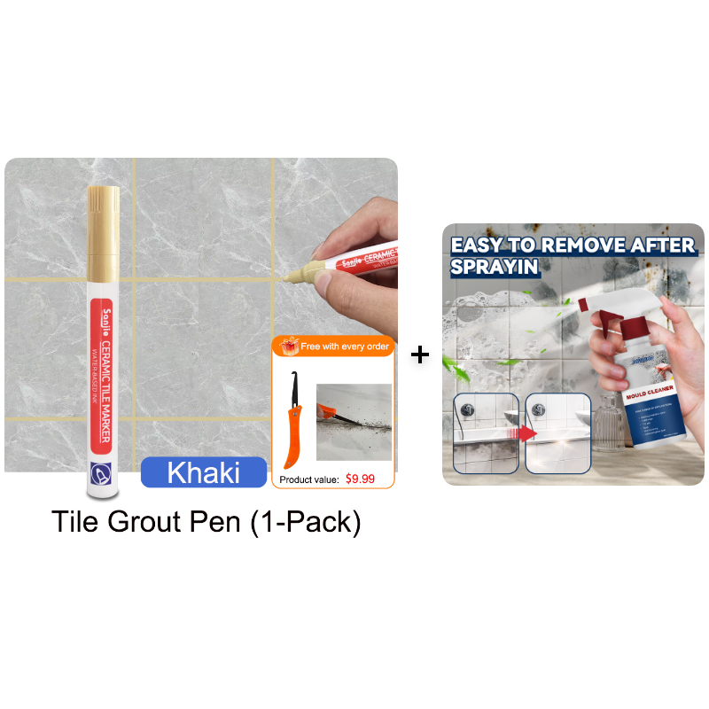 Mosaic Grout Pen | Waterproof, Mold-Resistant White Grout Marker 10
