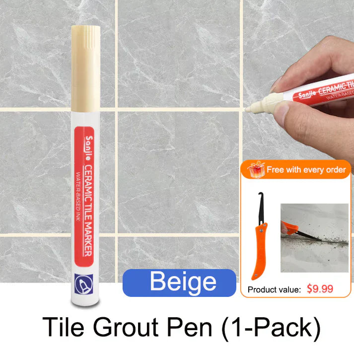 Mosaic Grout Pen | Waterproof, Mold-Resistant White Grout Marker 17