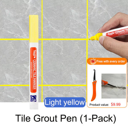 Mosaic Grout Pen | Waterproof, Mold-Resistant White Grout Marker 19