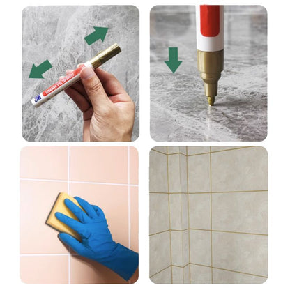 Mosaic Grout Pen | Waterproof, Mold-Resistant White Grout Marker 7