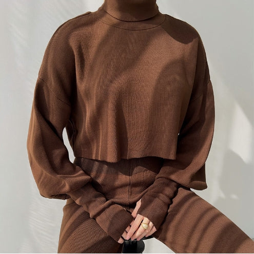 Novelle Knit Suit for Ladies | Knitted Turtleneck, Flexible and Stylish 4