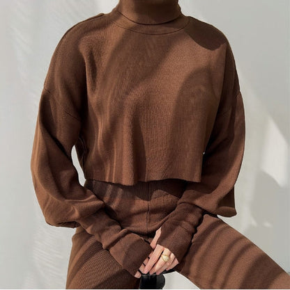 Novelle Knit Suit for Ladies | Knitted Turtleneck, Flexible and Stylish 4