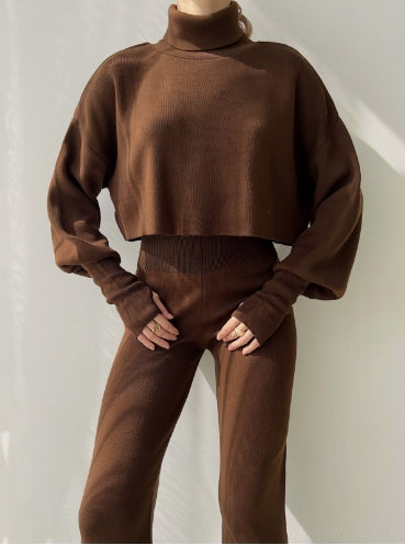 Novelle Knit Suit for Ladies | Knitted Turtleneck, Flexible and Stylish 5